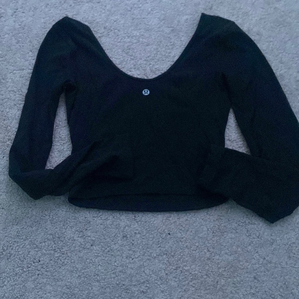 Black long sleeve lululemon align long sleeve top size 2
